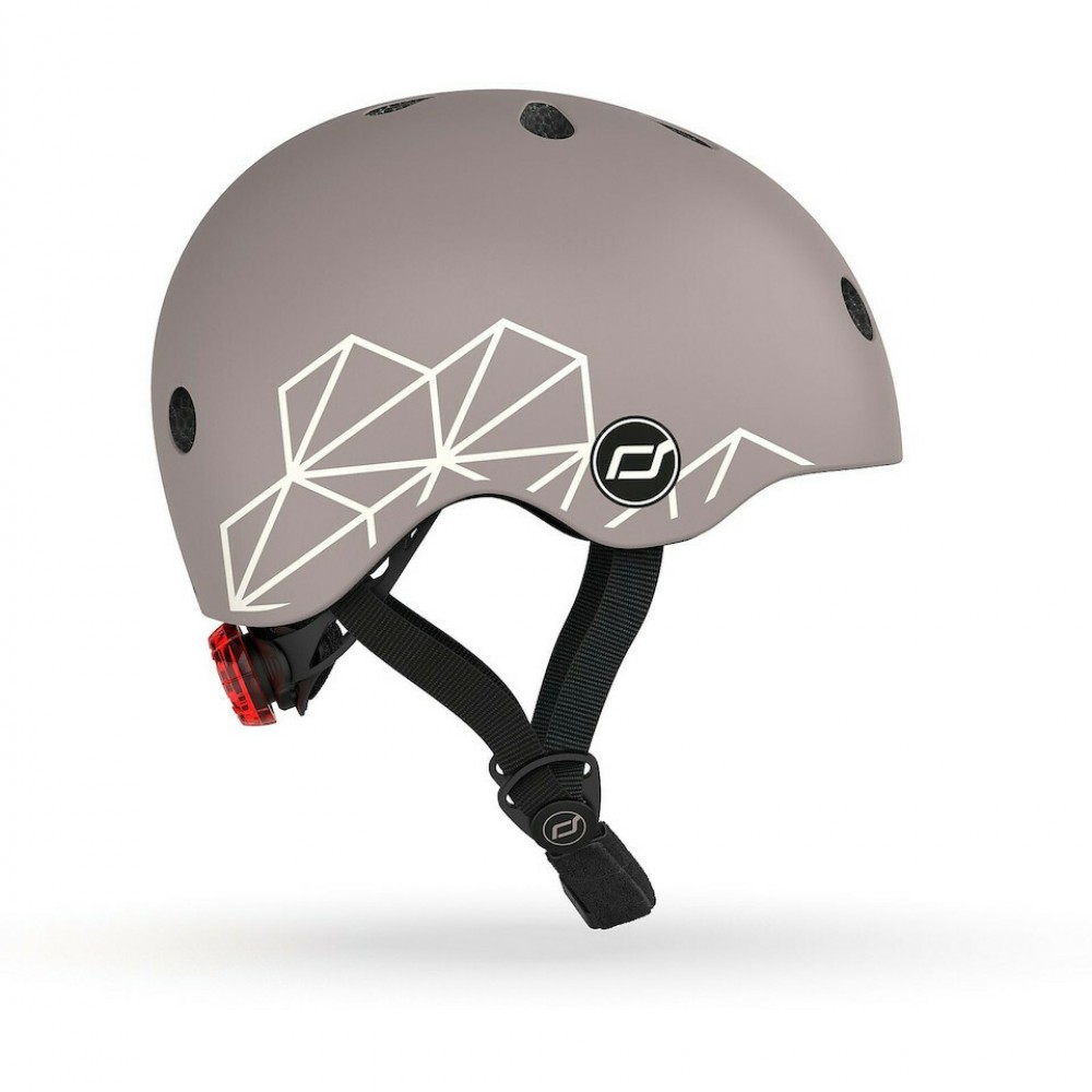 Scoot & Ride Κράνος για Παιδικό Πατίνι XXS-S (45-51 cm) Brown Lines 