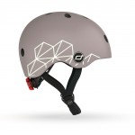 Scoot & Ride Κράνος για Παιδικό Πατίνι XXS-S (45-51 cm) Brown Lines