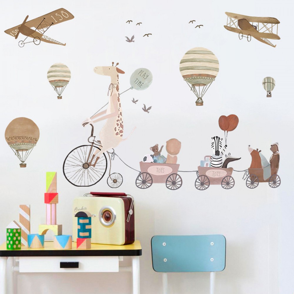 Sipo Wall Sticker Αυτοκόλλητα Για Τον Τοίχο Καμηλοπάρδαλη Φίλοι Giraffe A Friends