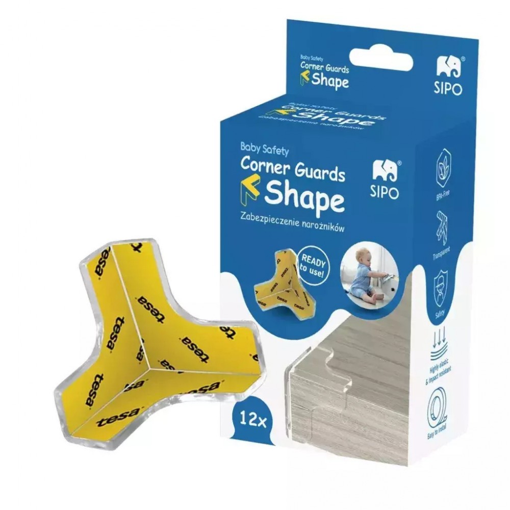 Προστατευτικά γωνιών Τύπου Τ Διάφανα (12τμχ)