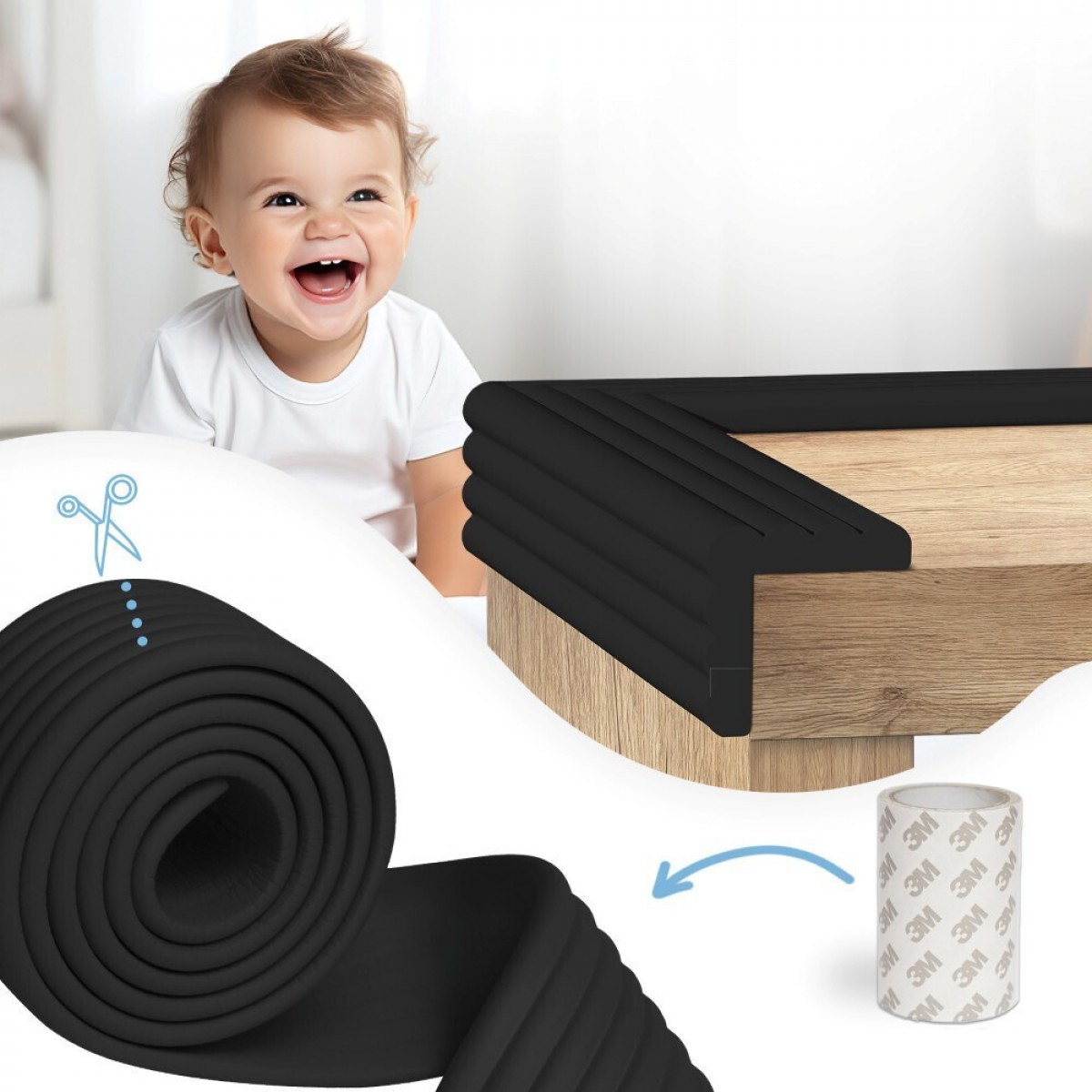 Αφρώδης Προστατευτική Ταινία L Shape Black Sipo