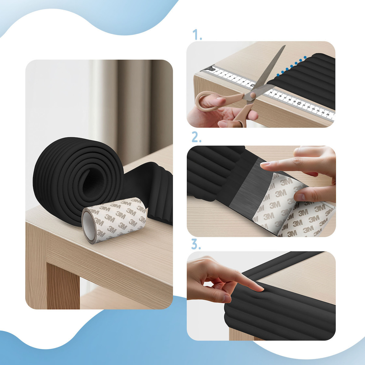 Αφρώδης Προστατευτική Ταινία L Shape Black Sipo