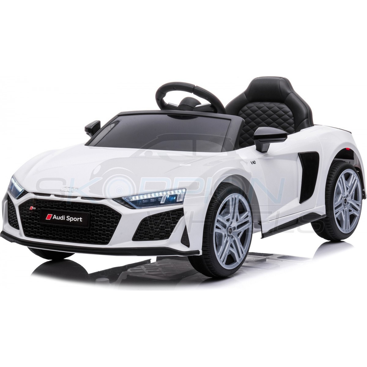 Παιδικό Αυτοκίνητο Skorpion Audi R8 Spyder Original 12V Λευκο
