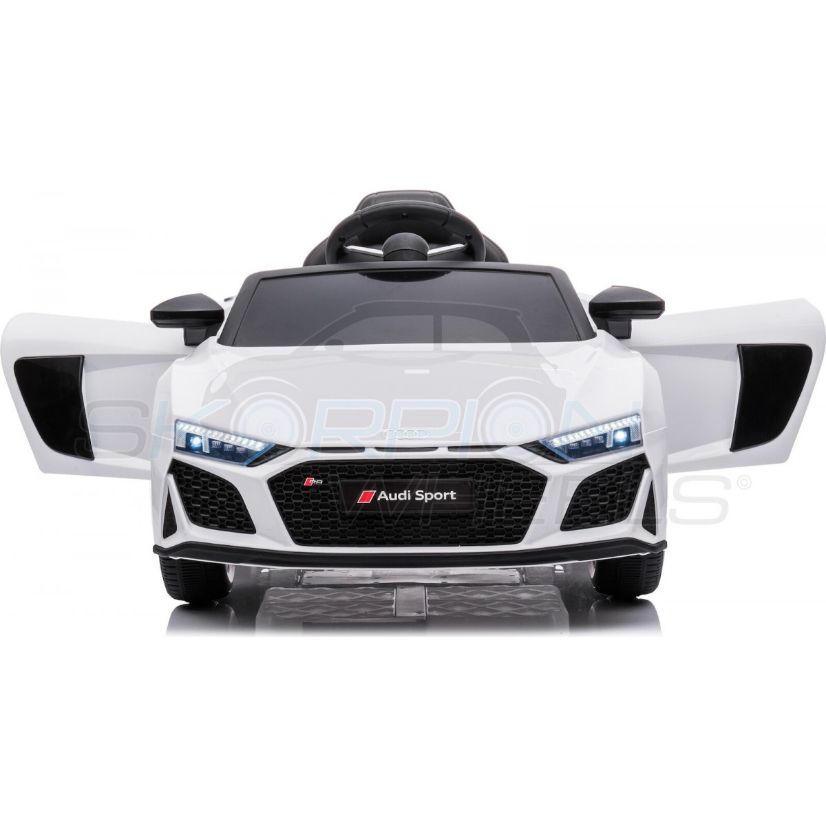 Παιδικό Αυτοκίνητο Skorpion Audi R8 Spyder Original 12V Λευκο
