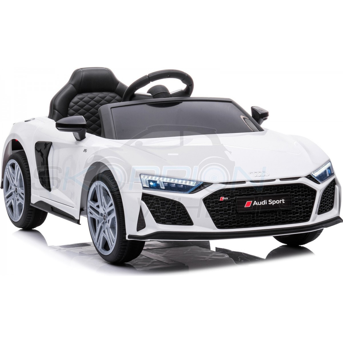 Παιδικό Αυτοκίνητο Skorpion Audi R8 Spyder Original 12V Λευκο