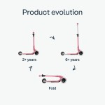 SmarTrike Παιδικό Πατίνι Αναδιπλούμενο Xtend LED Mini+ Τρίτροχο με Κάθισμα για 2+ Ετών Ροζ