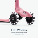 SmarTrike Παιδικό Πατίνι Αναδιπλούμενο Xtend LED Mini+ Τρίτροχο με Κάθισμα για 2+ Ετών Ροζ