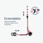 SmarTrike Παιδικό Πατίνι Αναδιπλούμενο Xtend LED Mini+ Τρίτροχο με Κάθισμα για 2+ Ετών Ροζ