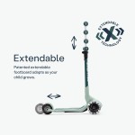 SmarTrike Παιδικό Πατίνι Αναδιπλούμενο Xtend LED Mini Ride Τρίτροχο με Κάθισμα για 9+ Ετών Πράσινο