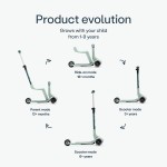 SmarTrike Παιδικό Πατίνι Αναδιπλούμενο Xtend LED Mini Ride Τρίτροχο με Κάθισμα για 9+ Ετών Πράσινο