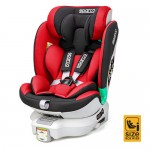 Kάθισμα αυτοκινήτου Sparco 360° I-SIZE isofix + Top Tether Red/Black (40-135 cm)