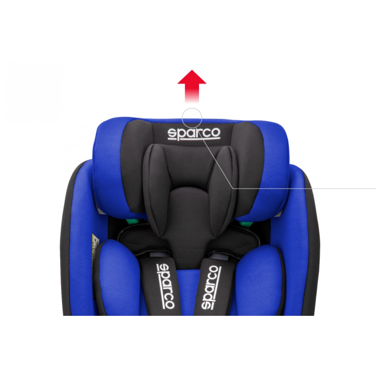 Kάθισμα αυτοκινήτου Sparco 360° I-SIZE isofix + Top Tether Red/Black (40-135 cm)