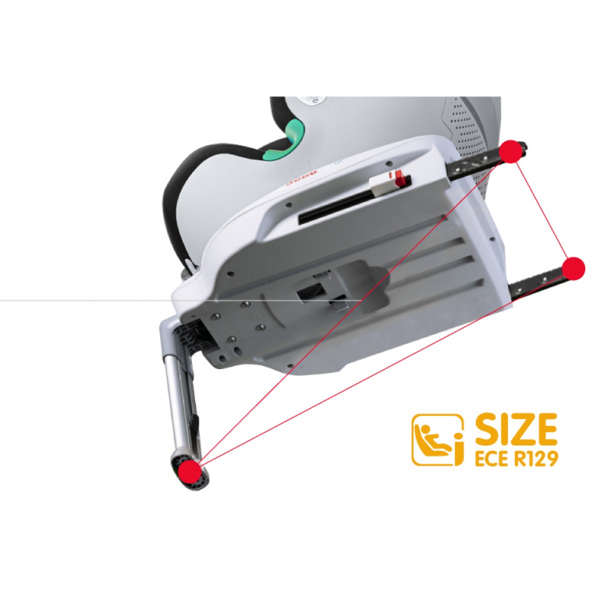 Kάθισμα αυτοκινήτου Sparco 360° I-SIZE isofix + Top Tether Red/Black (40-135 cm)