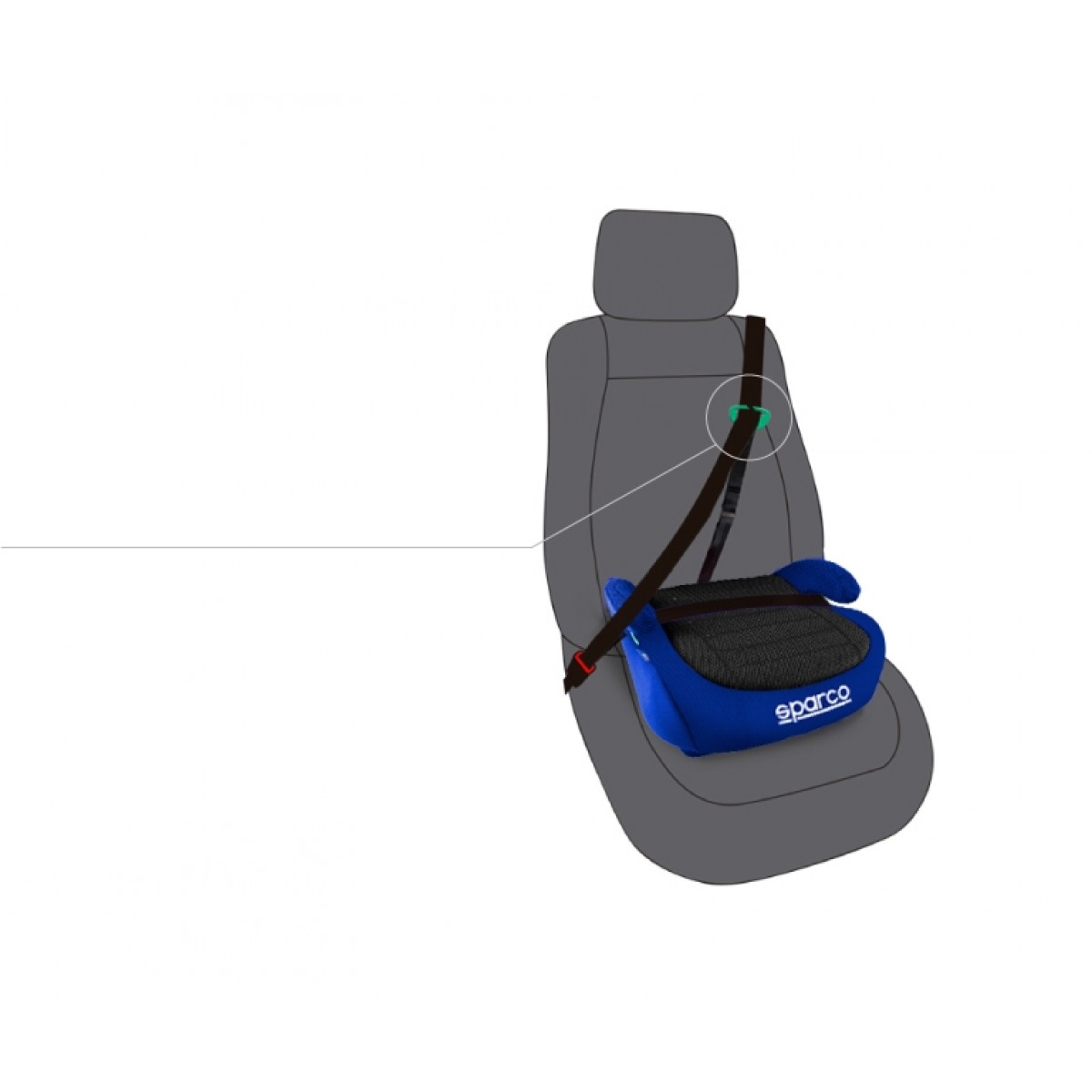 Κάθισμα Αυτοκινήτου Booster i-Size Isofix 22-36kg Sparco Black Κάθισμα Αυτοκινήτου Booster i-Size Isofix 22-36kg Sparco Black