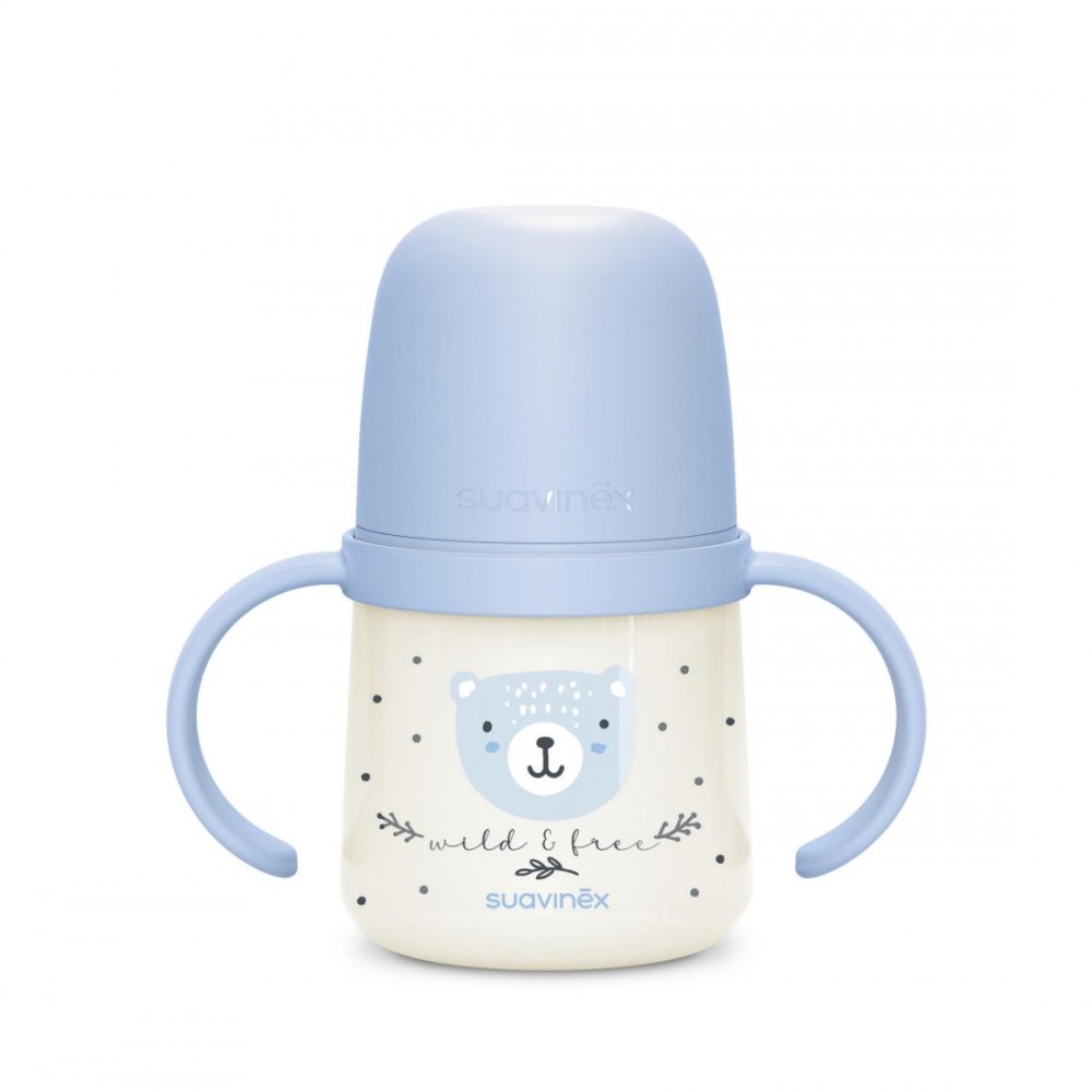 Μπουκάλι Εκπαιδευτικό με λαβές Night&Day 150ml +6μ WILD Blue Suavinex