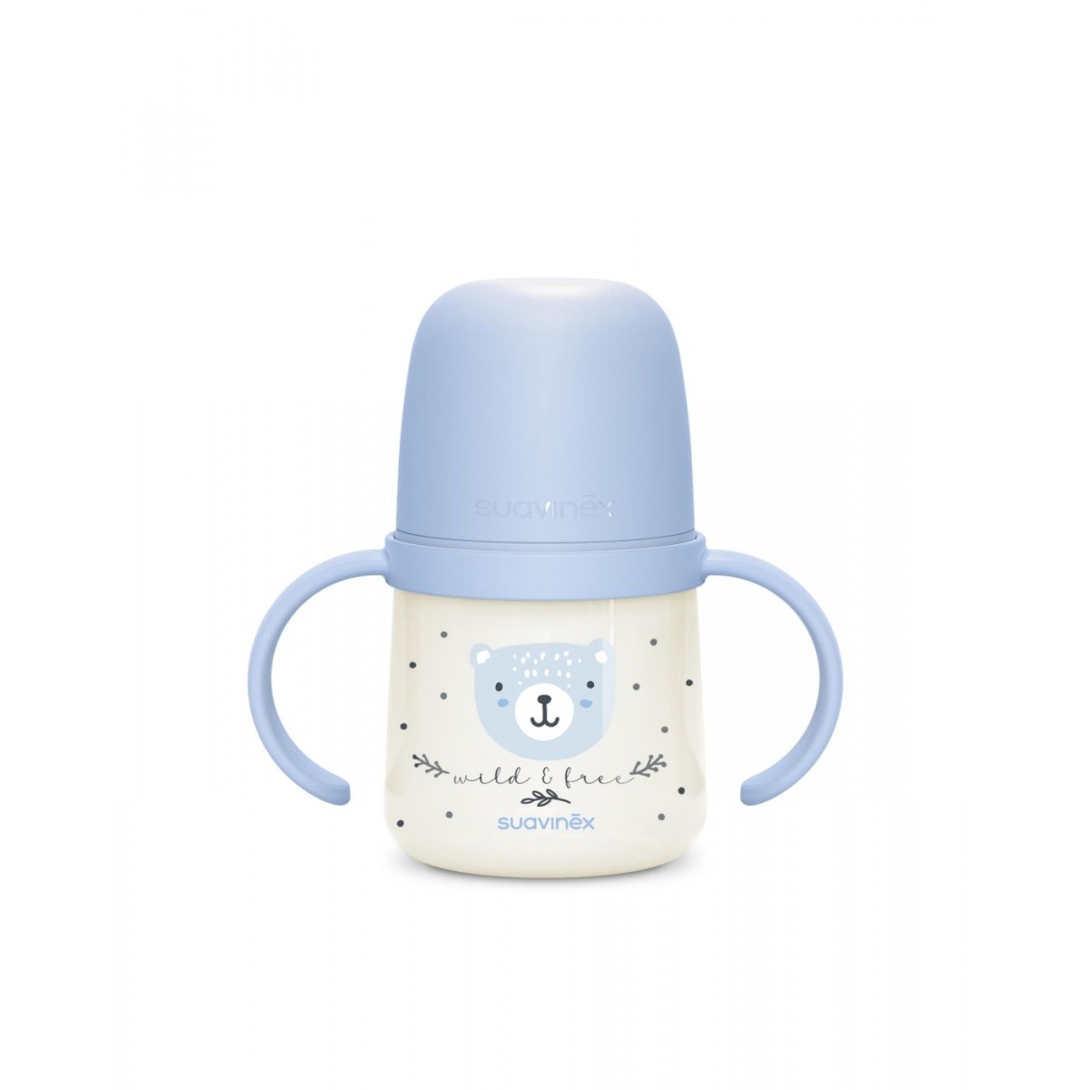 Μπουκάλι Εκπαιδευτικό με λαβές Night&Day 150ml +6μ WILD Blue Suavinex