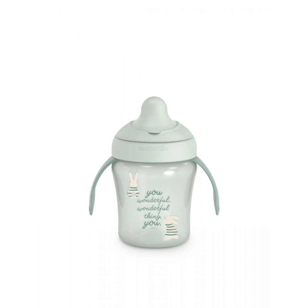 Ποτήρι Εκπαιδευτικό με λαβές 200ml +6μ WONDERLAND Green