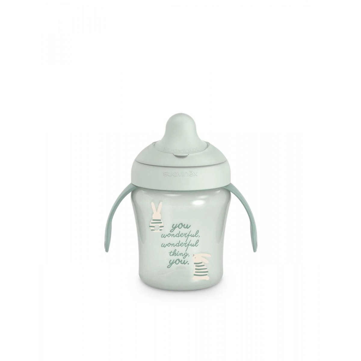 Ποτήρι Εκπαιδευτικό με λαβές 200ml +6μ WONDERLAND Green