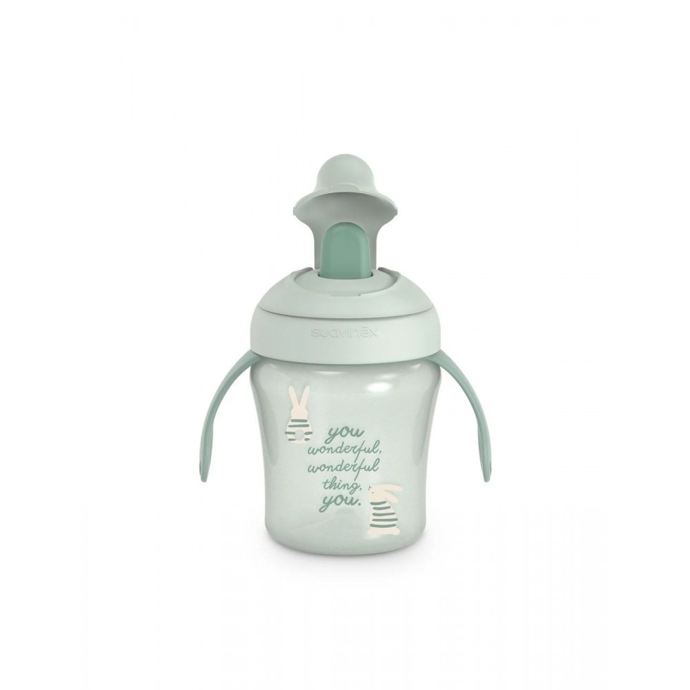 Ποτήρι Εκπαιδευτικό με λαβές 200ml +6μ WONDERLAND Green