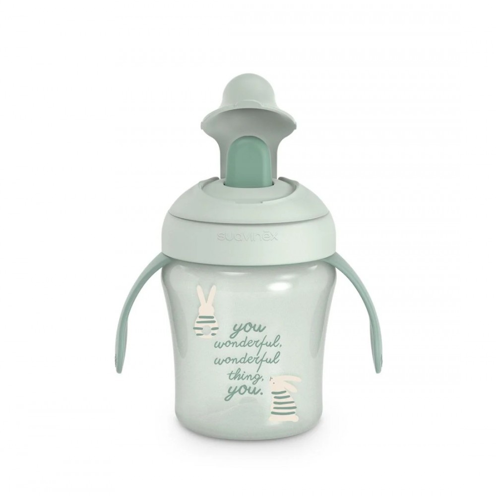 Ποτήρι Εκπαιδευτικό με λαβές 200ml +6μ WONDERLAND Green