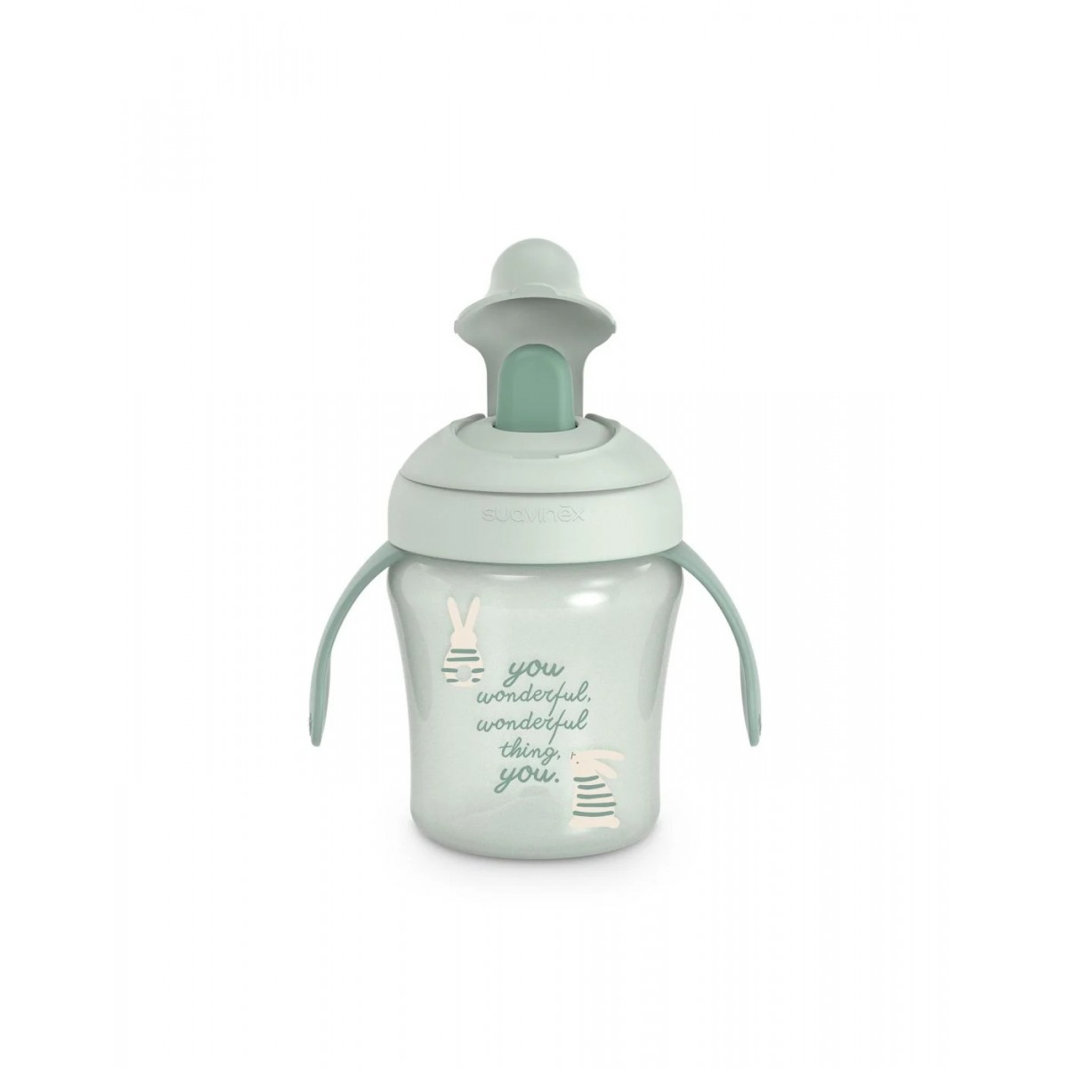 Ποτήρι Εκπαιδευτικό με λαβές 200ml +6μ WONDERLAND Green