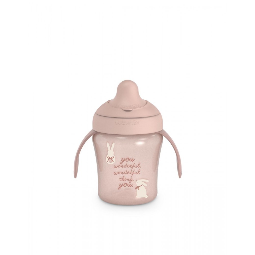 Ποτήρι Εκπαιδευτικό με λαβές 200ml +6μ WONDERLAND Pink