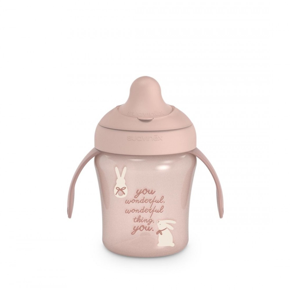 Ποτήρι Εκπαιδευτικό με λαβές 200ml +6μ WONDERLAND Pink