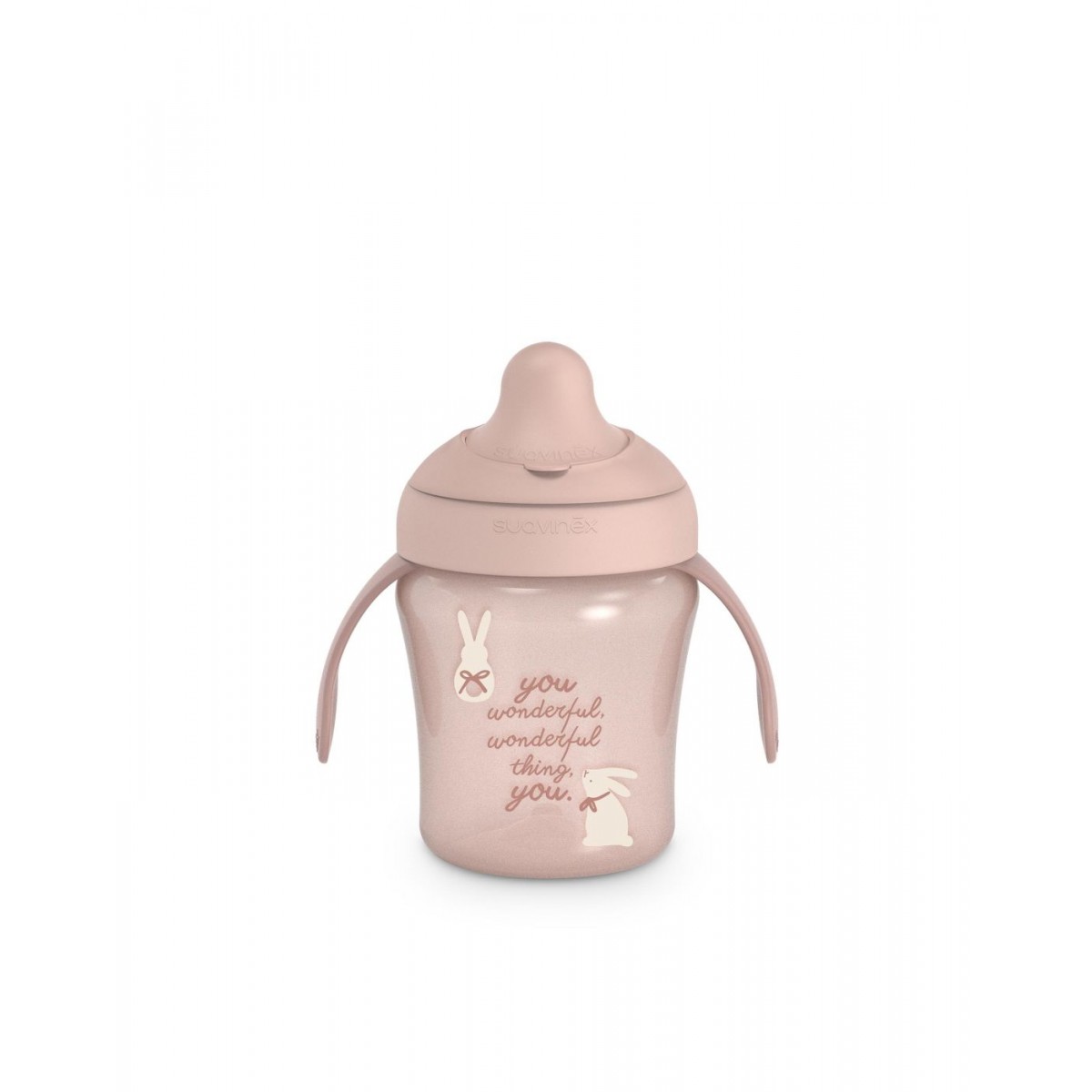 Ποτήρι Εκπαιδευτικό με λαβές 200ml +6μ WONDERLAND Pink