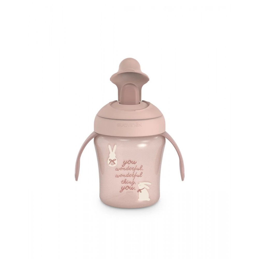 Ποτήρι Εκπαιδευτικό με λαβές 200ml +6μ WONDERLAND Pink