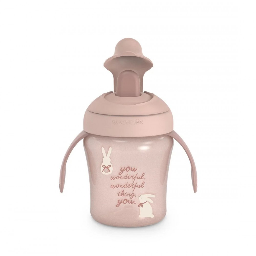 Ποτήρι Εκπαιδευτικό με λαβές 200ml +6μ WONDERLAND Pink