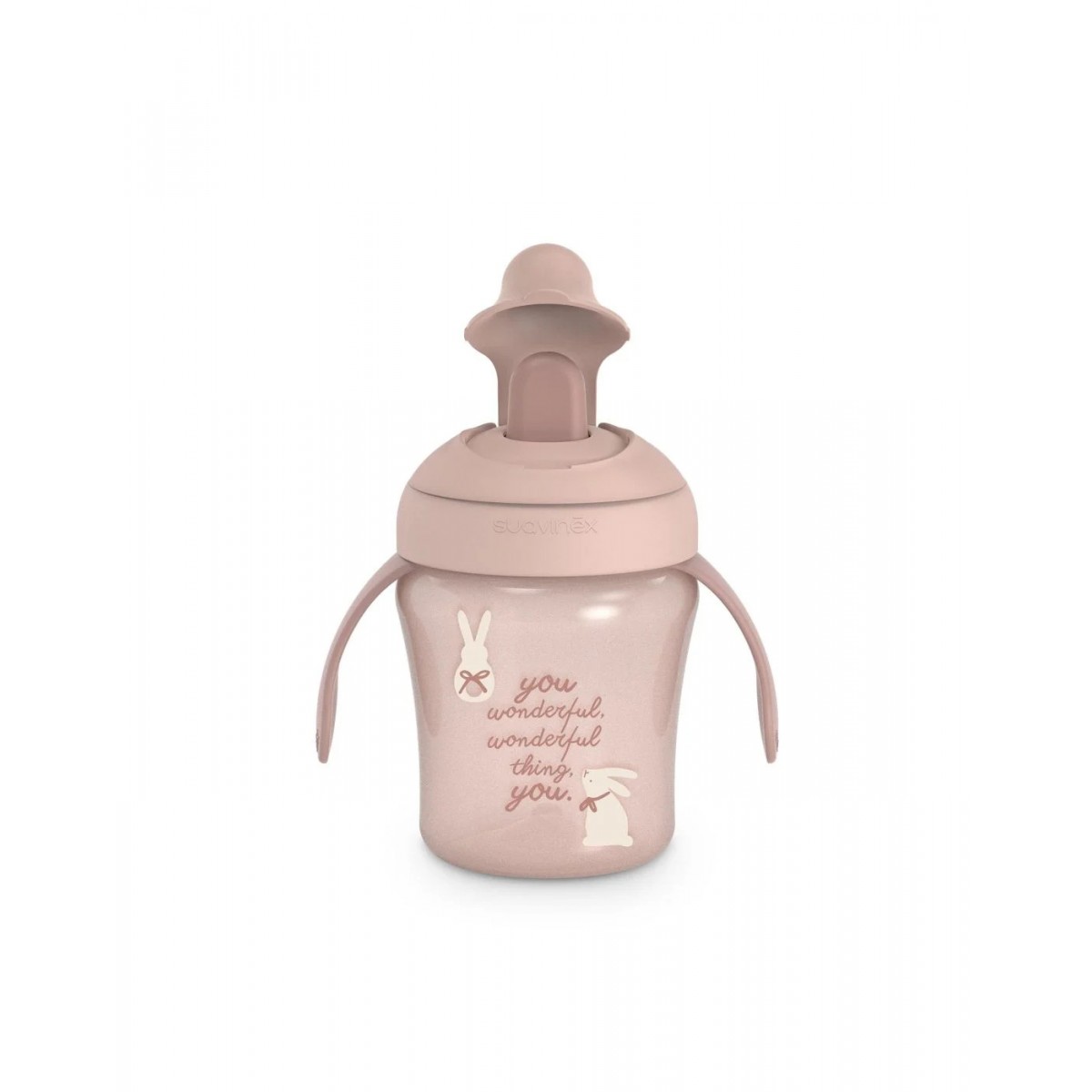 Ποτήρι Εκπαιδευτικό με λαβές 200ml +6μ WONDERLAND Pink