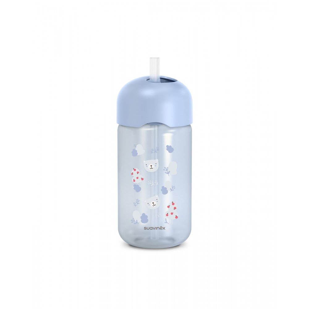 Παγούρι με καλαμάκι Σιλικόνης 340ml +18μ WILD & FREE Blue