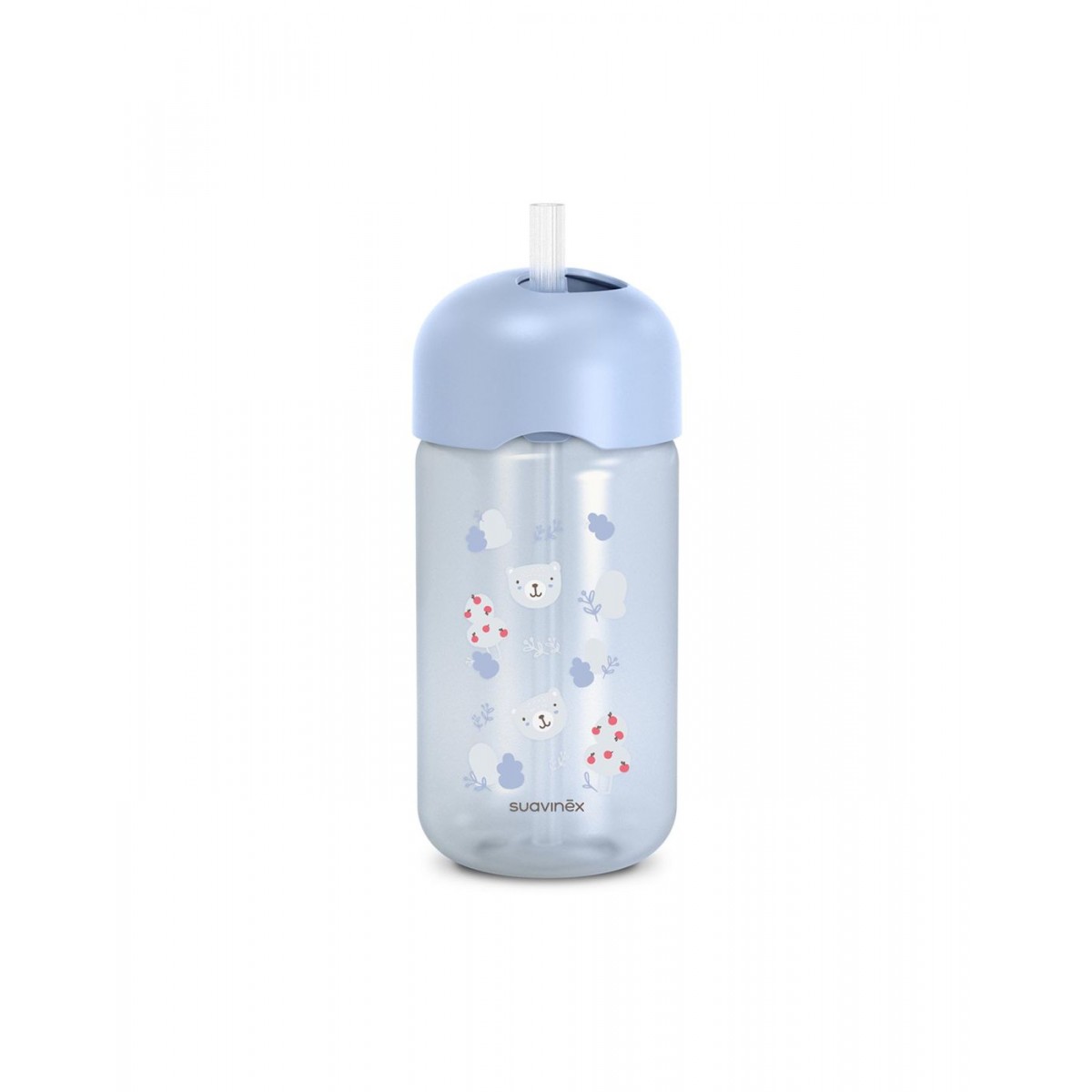 Παγούρι με καλαμάκι Σιλικόνης 340ml +18μ WILD & FREE Blue