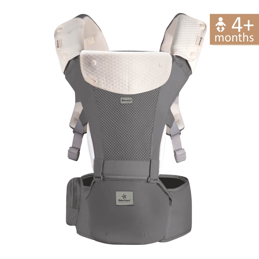 Μάρσιπος Hug Me Bebe Stars Smoked Grey 4M+