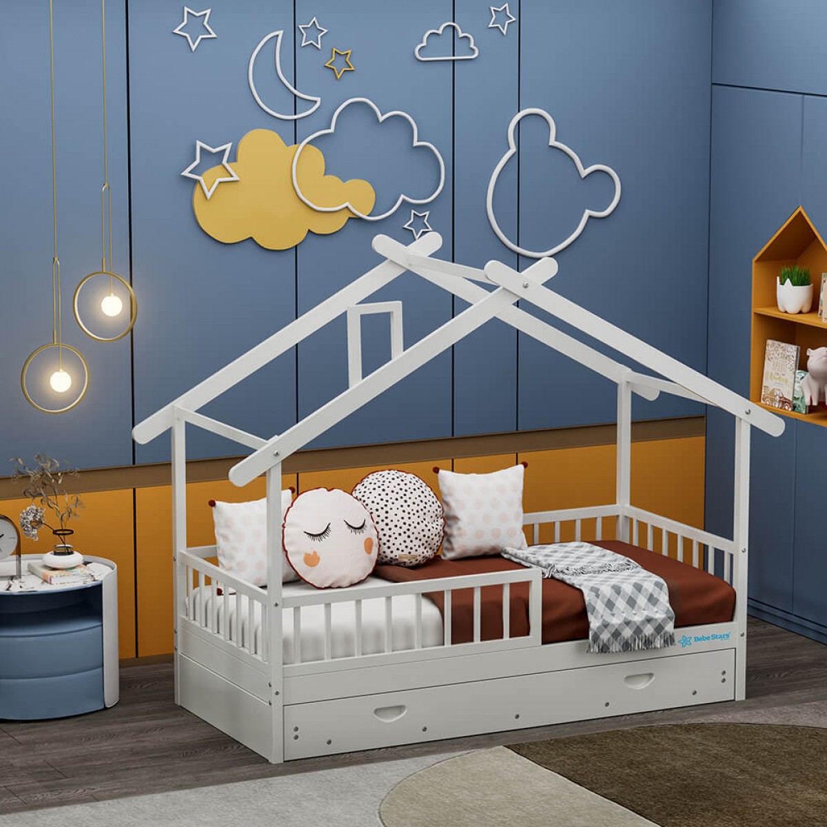 Κρεβάτι Moonlight Montessori 200x90cm Bebe Stars
