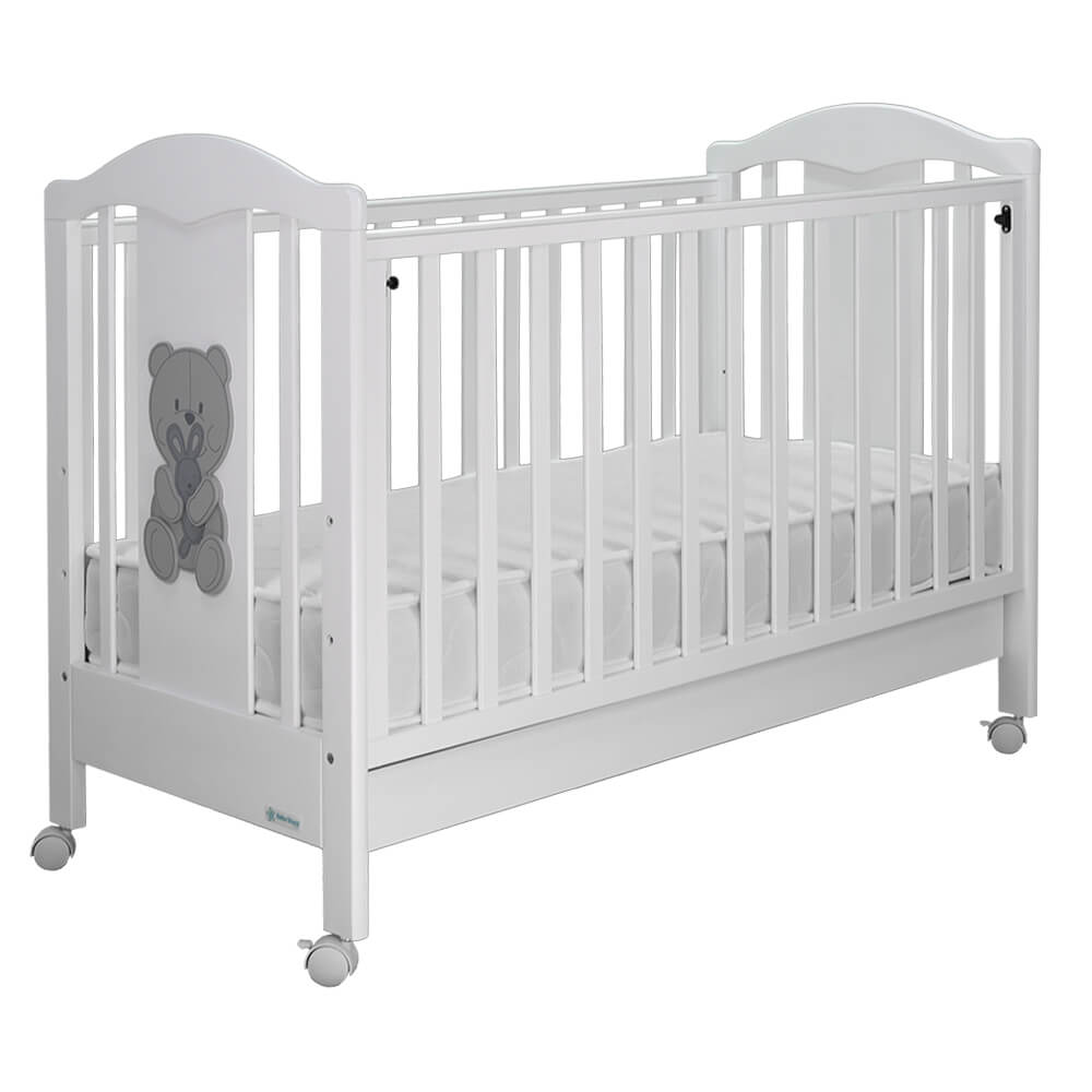 Κρεβάτι Polar White Bebe Stars 451-02 - Λευκό με συρτάρι 
