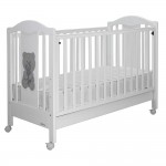 Κρεβάτι Polar White Bebe Stars 451-02 - Λευκό με συρτάρι 