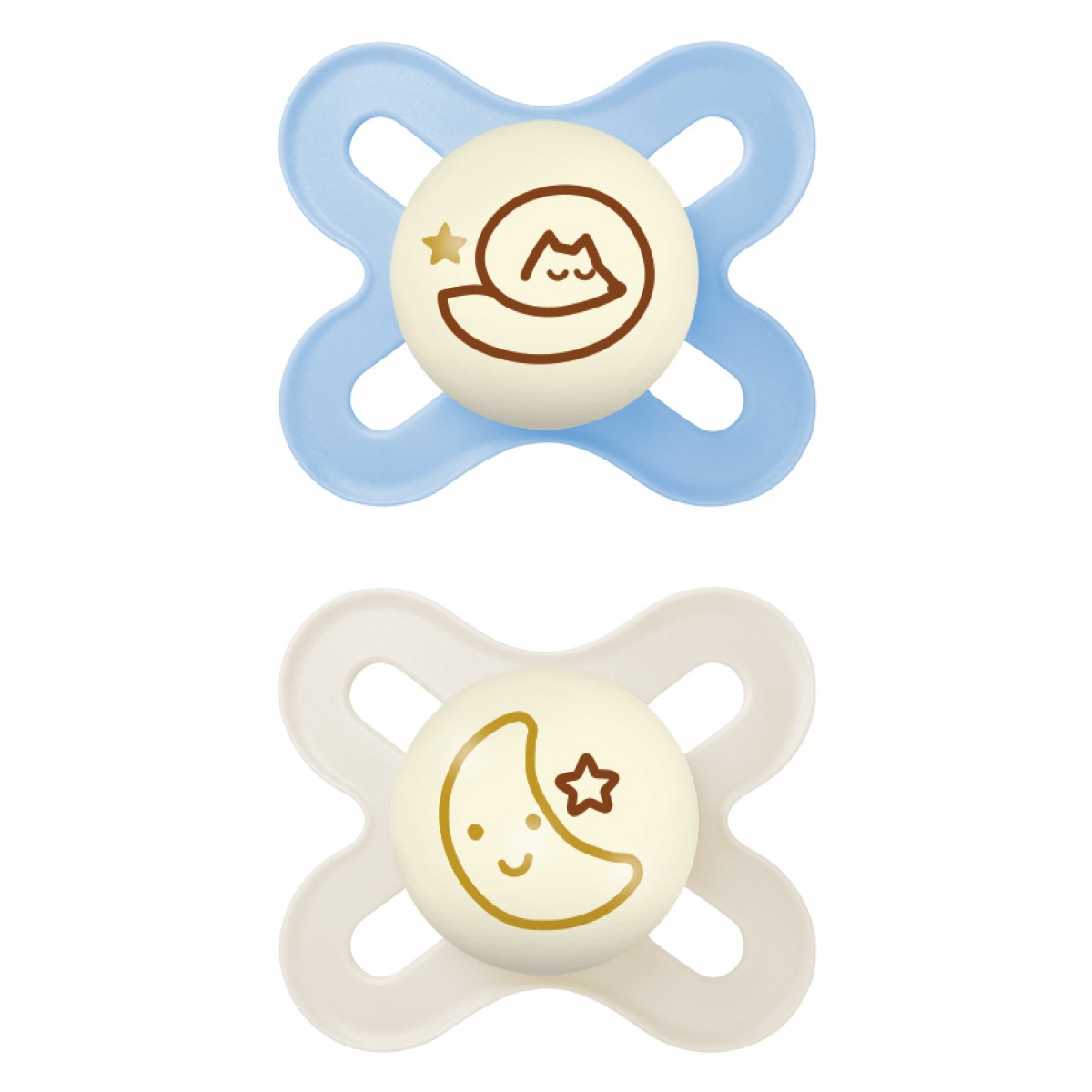 Πιπίλα Start Night Σιλικόνης 0-2 μηνών - Boy – Γαλάζιο