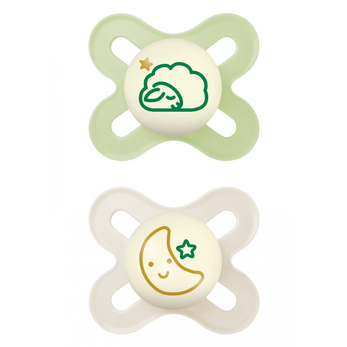 Πιπίλα Start Night Σιλικόνης 0-2 μηνών - Unisex – Πράσινο