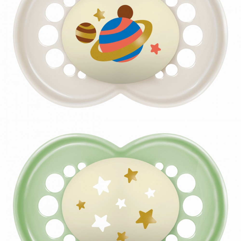 Πιπίλα Original Night Σιλικόνης 16+ μηνών - Κρεμ