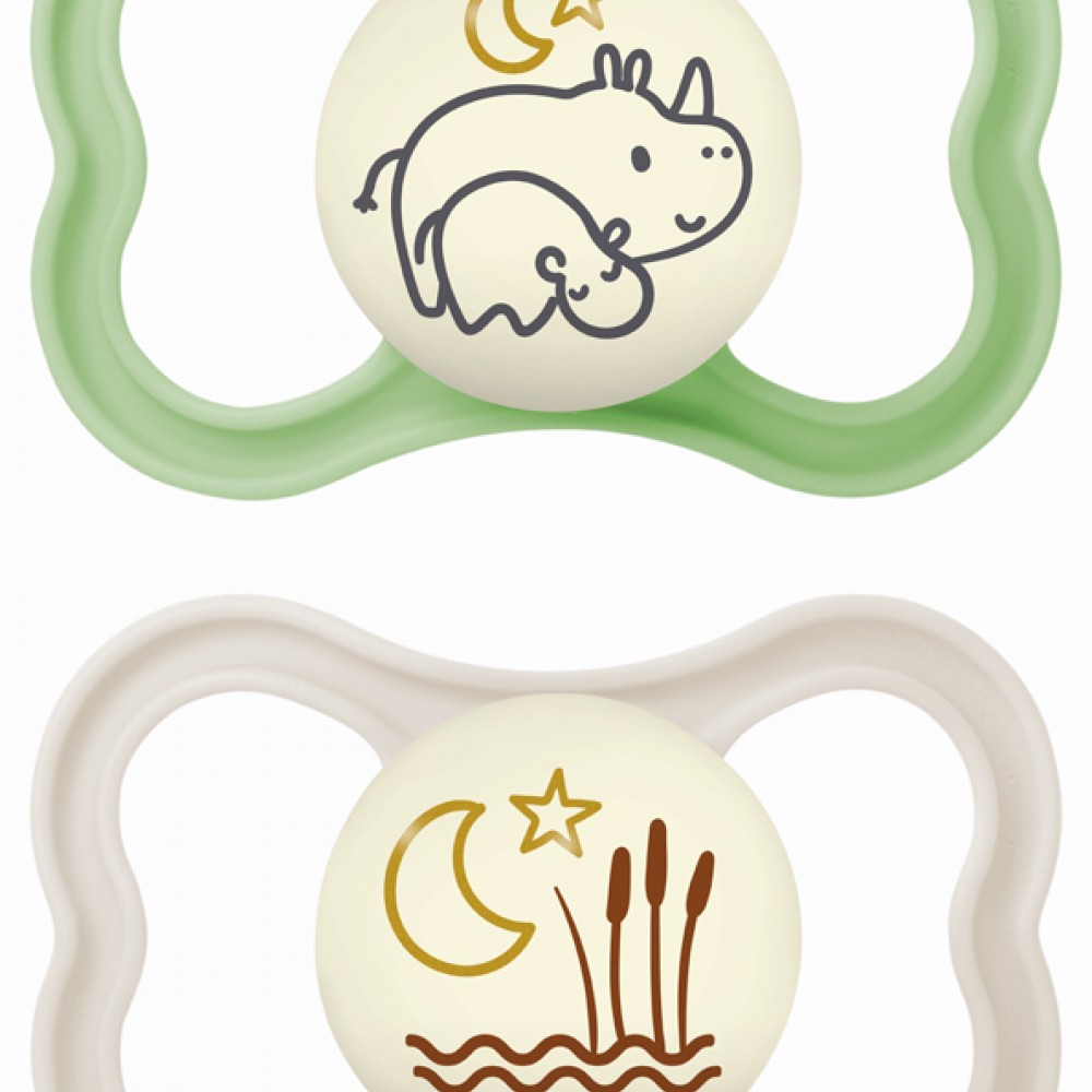 Πιπίλα Air Night Σιλικόνης 16+ μηνών - Πράσινο