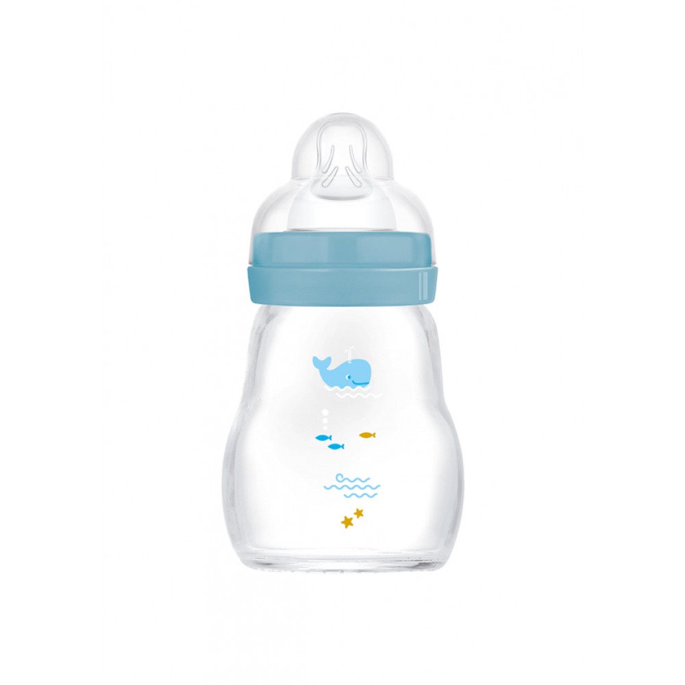 Μπιμπερό Γυάλινο Feel Good 170ml - Boy - Μπλε Μπιμπερό Γυάλινο Feel Good 170ml - Boy - Μπλε