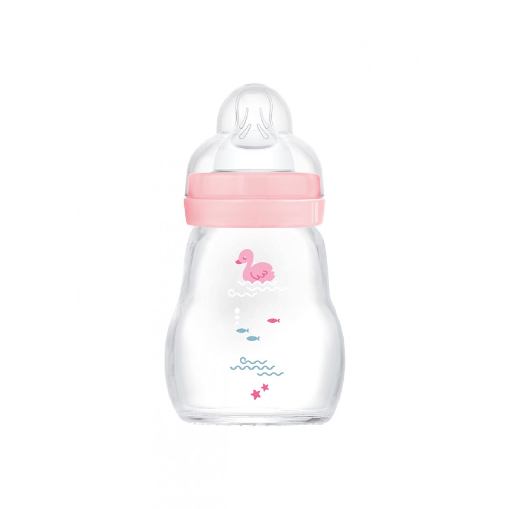 Μπιμπερό Γυάλινο Feel Good 170ml - Girl – Ροζ