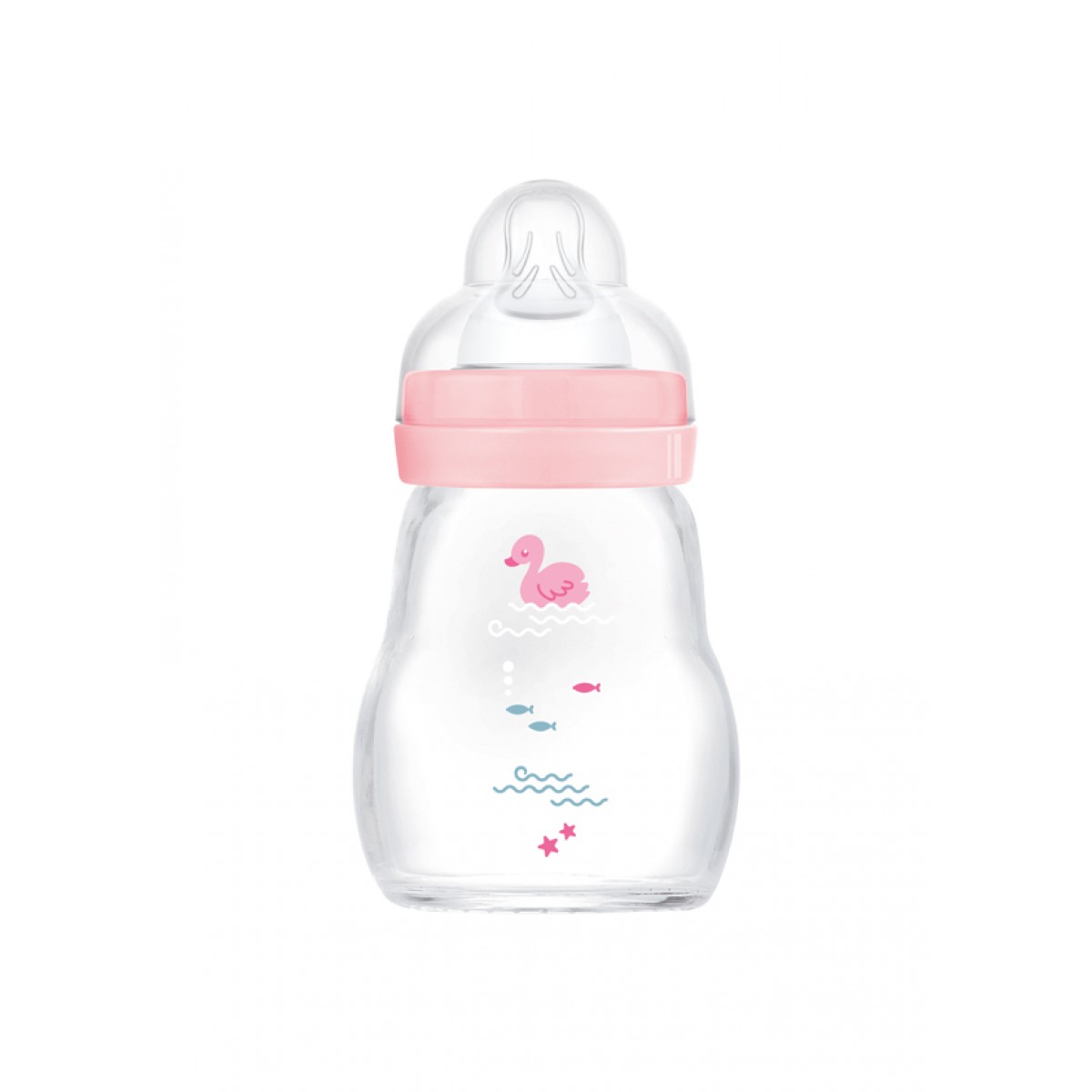 Μπιμπερό Γυάλινο Feel Good 170ml - Girl – Ροζ Μπιμπερό Γυάλινο Feel Good 170ml - Girl – Ροζ