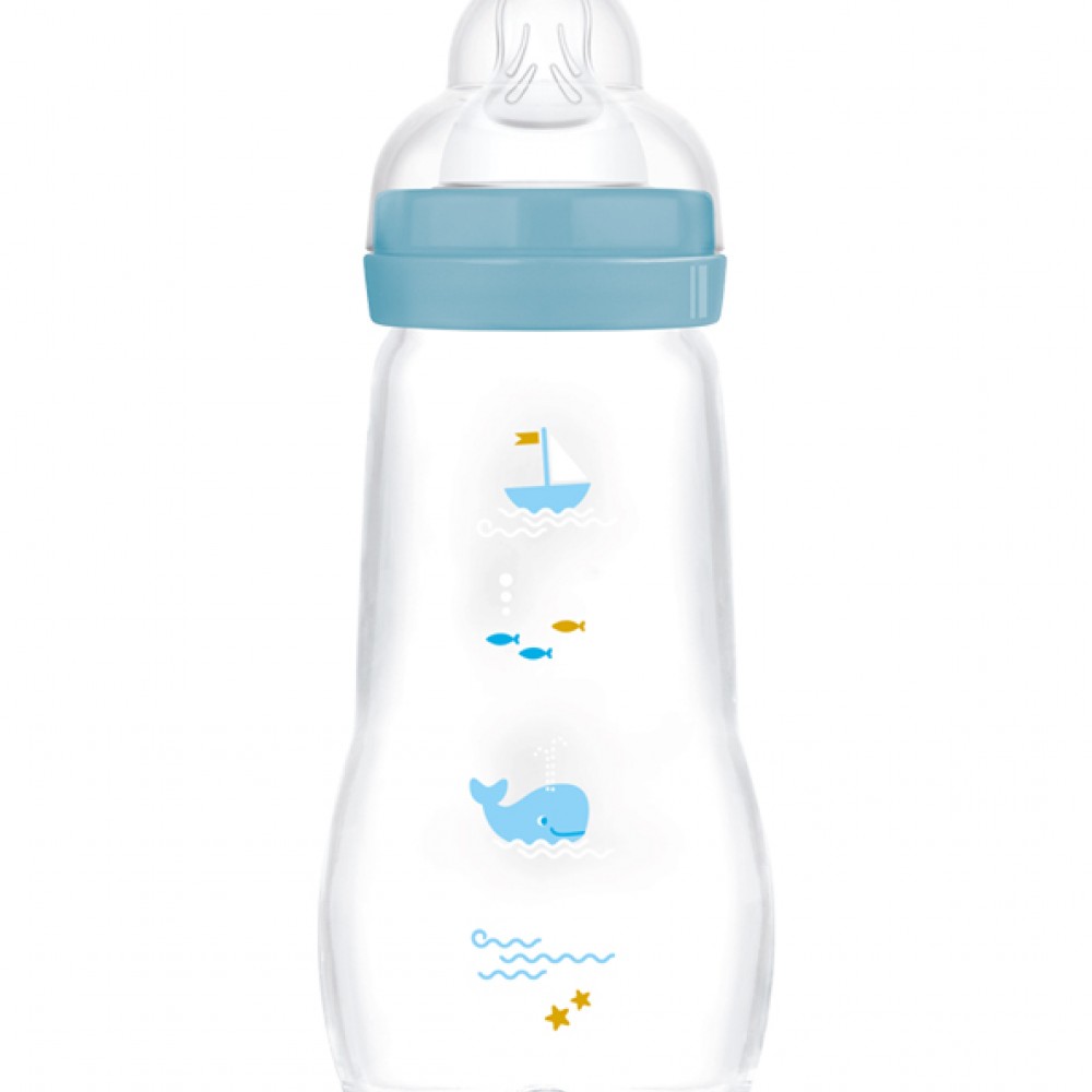 Μπιμπερό Γυάλινο Feel Good 260ml - Boy - Μπλε