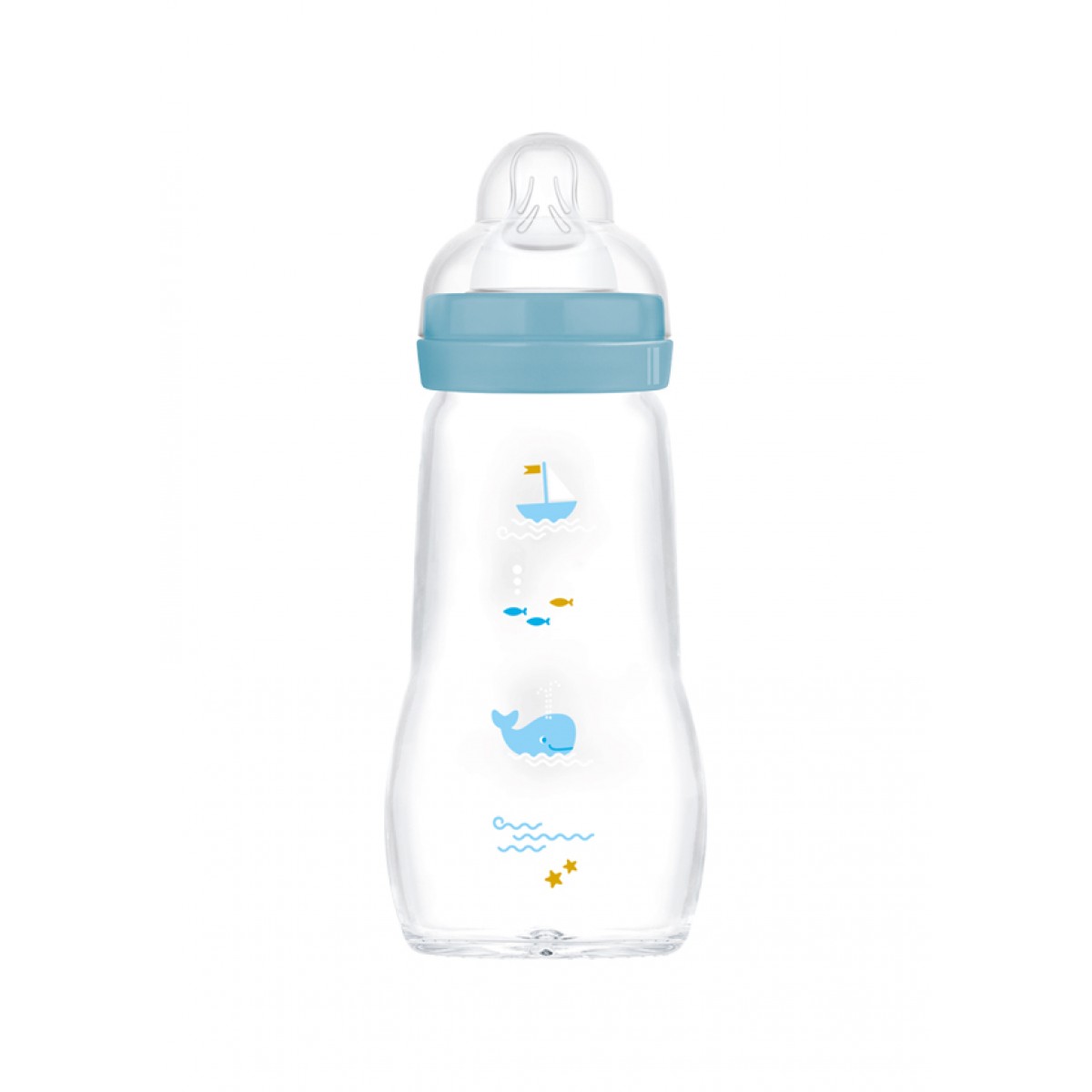 Μπιμπερό Γυάλινο Feel Good 260ml - Boy - Μπλε Μπιμπερό Γυάλινο Feel Good 260ml - Boy - Μπλε