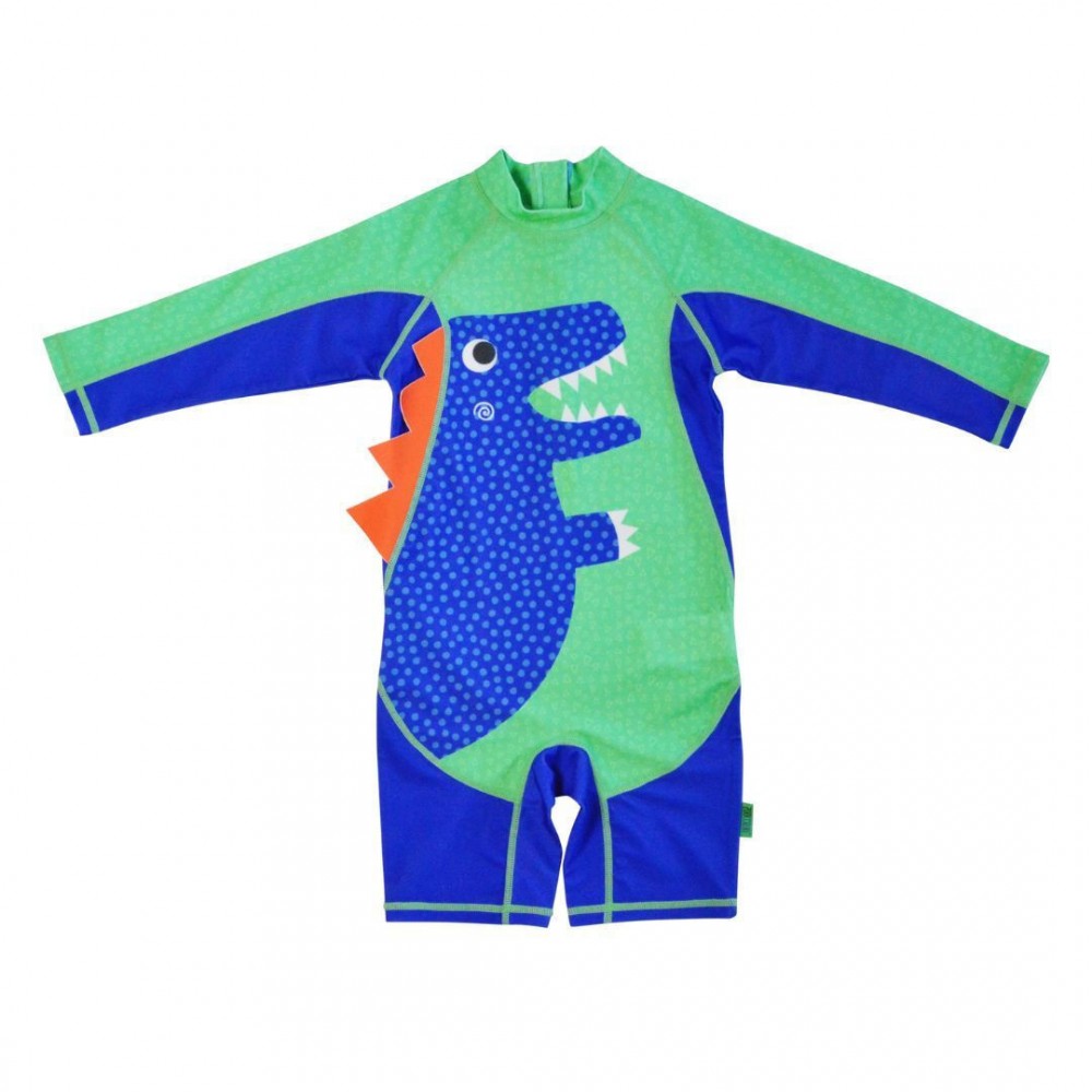 Αντιηλιακό Ολόσωμο Μαγιό UPF50+ Zoocchini Dinosaur - Μπλέ