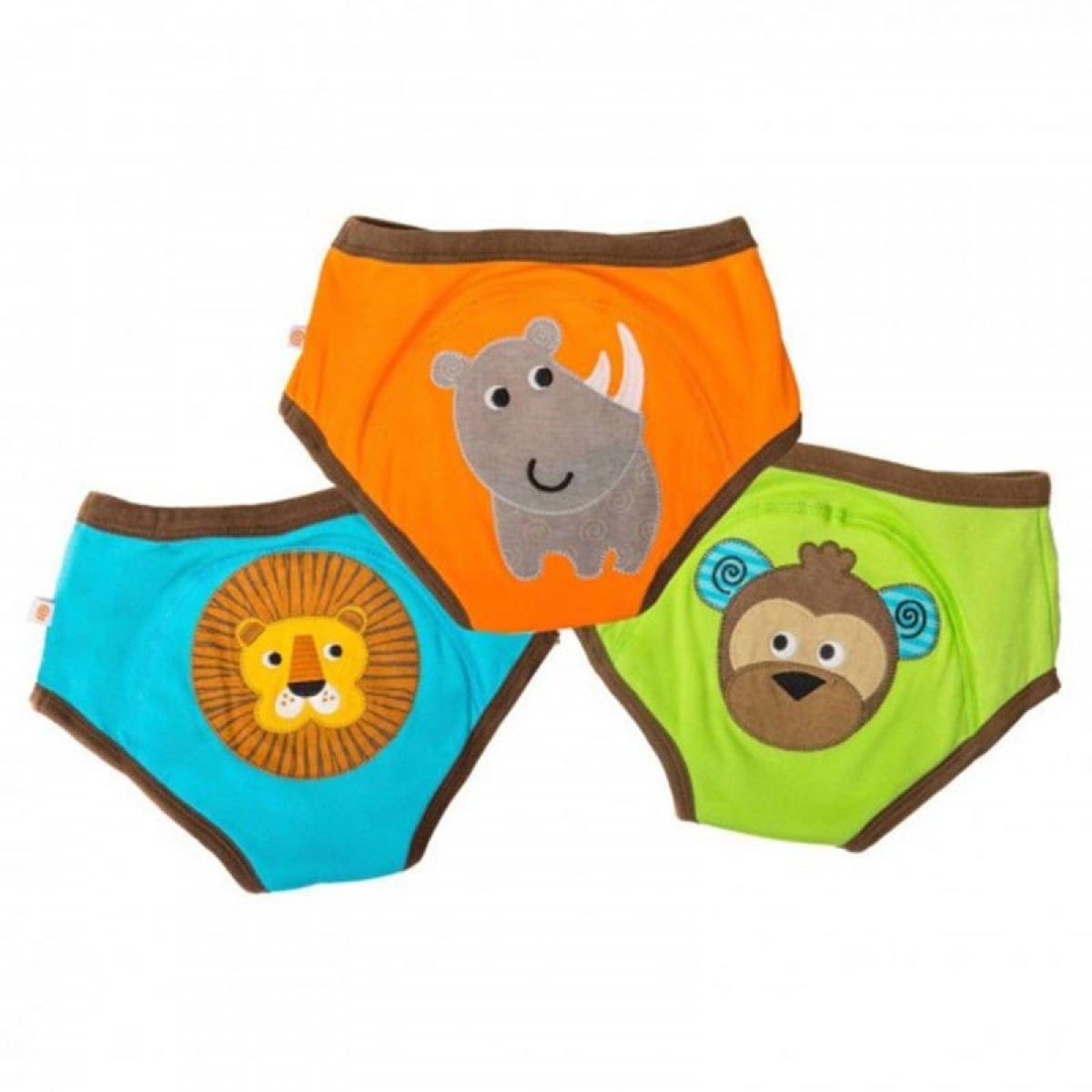 Zoocchini Εκπαιδευτικά Βρακάκια από Οργανικό Βαμβάκι Safari Friends   3τμχ.