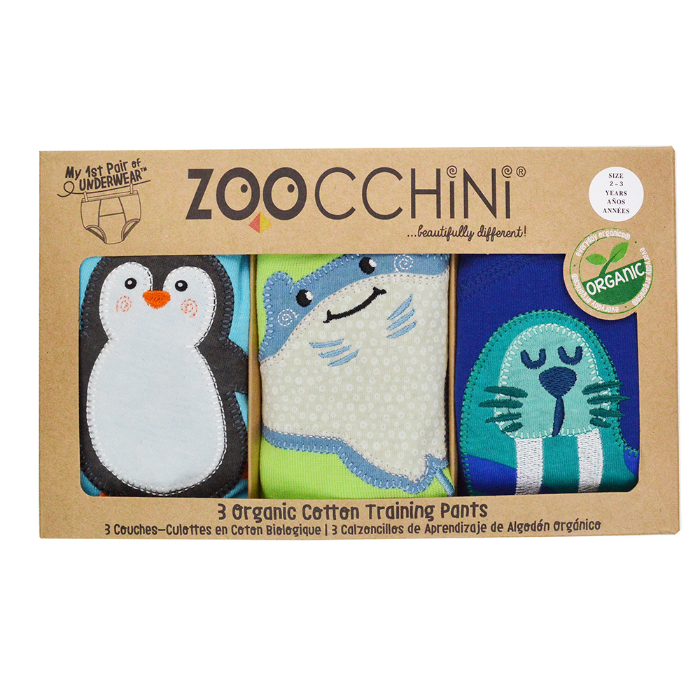 Zoocchini Εκπαιδευτικά Βρακάκια από Οργανικό Βαμβάκι Sea Crew   3τμχ.